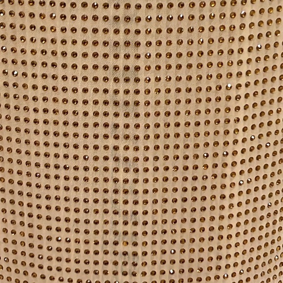 self-portrait YELLOW RHINESTONE MESH MIDI DRESS - Picture 5 of 14